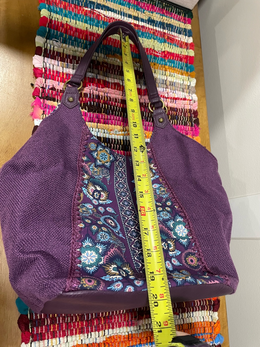 The Sak Purple Floral Panel Shoulder Bag